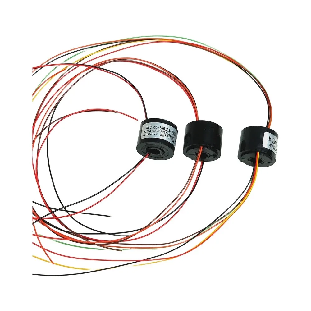 2 4 6 Channel Conductive Slip Ring with 7mm Hollow Shaft for Rotating Tables Robotics and Camera Gimbals Applications