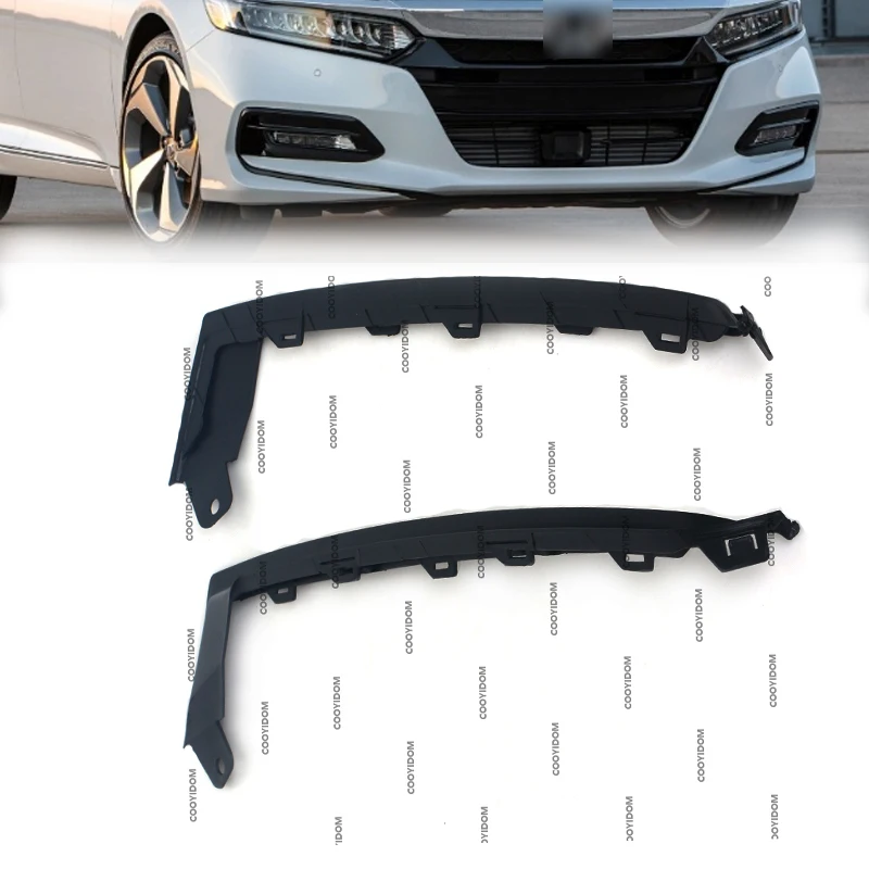 Daytime Running lamp Frame For Honda Accord 10 2018 2019 Cover Front Bumper Trim Fog Light Frame Cover Trim lower Trim Strip