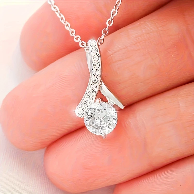 Gift Box Necklace for Sister, Christmas Gift, Birthday Gift, Includes Message Card and Gift Box, New Year Jewelry for Sister view 6