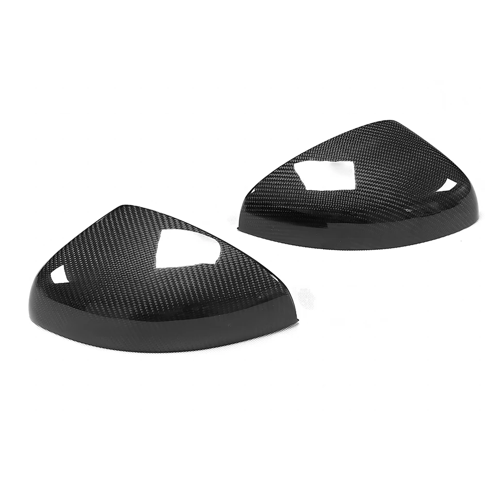 Replacement Rearview Side Mirror Covers Cap For 10-14 Audi A1 S1 8X OEM Style Real Carbon Fiber Replacement Car Accessories