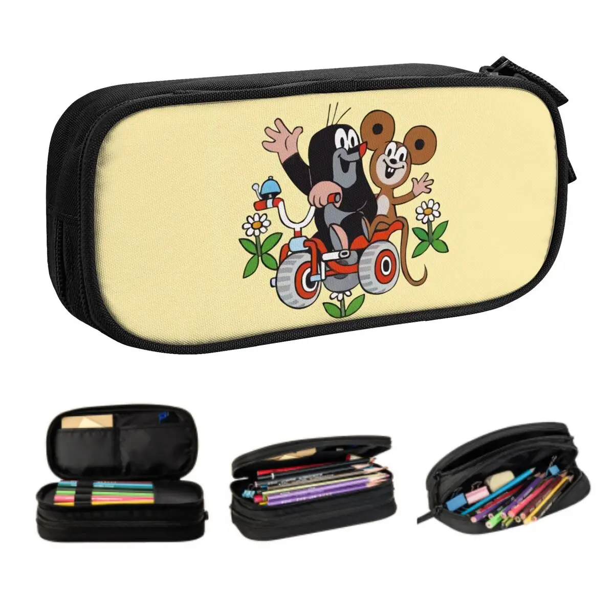 

Милый мультяшный пенал Happy Mole на заказ для мультяшного Krtek Little Maulwurf, большая сумка для ручек, коробка, школьные принадлежности