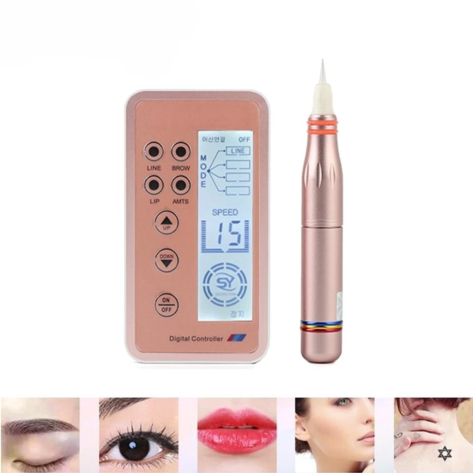 025 Nowy cyfrowy pisak do tatuażu dla MTS Permanent Eyebrow Lip Line Shader Makeup Microneedling Machine Device