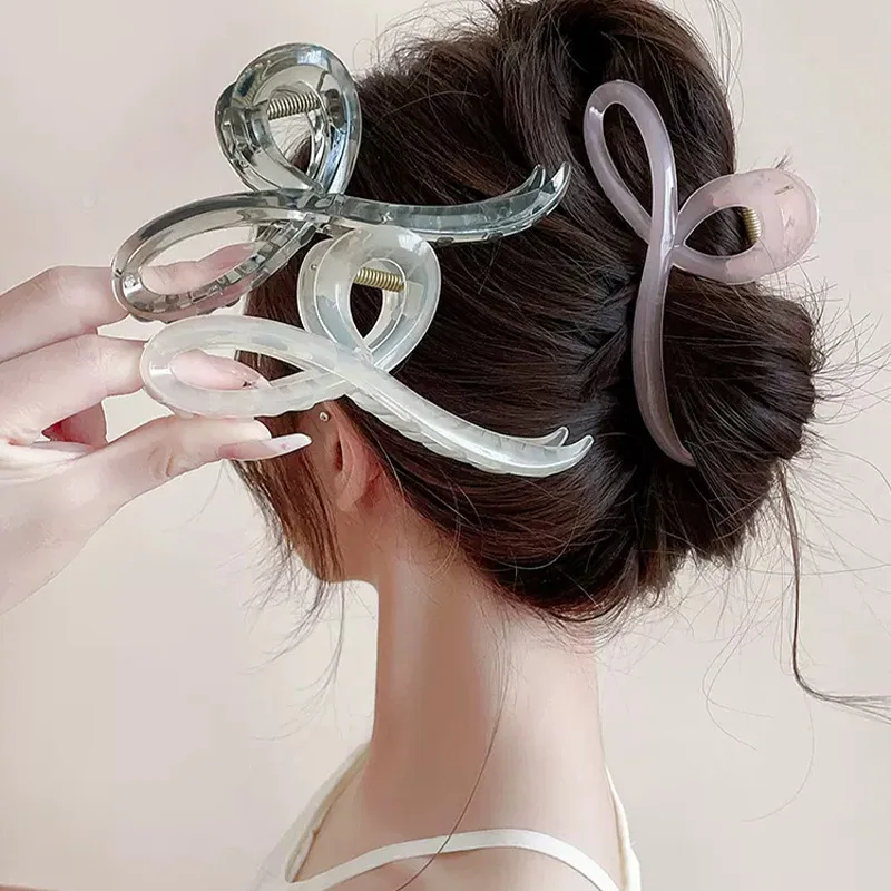 Elegante Haarspange in Jelly-Farben mit Schleife für Damen und Mädchen, süßer Haarschmuck, Haarband, Haarspangen, modische Haaraccessoires