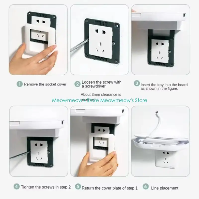 W91A 드릴 벽 마운트 선반 선반 펀치 프리즈 소켓 스토리지 랙을 쉽게 설치할 수 있습니다.