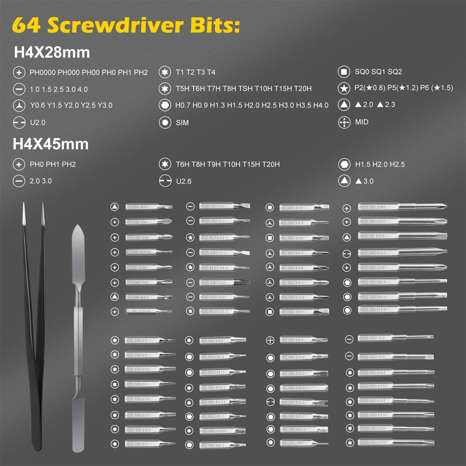 Imagem -02 - Precision Electric Screwdriver Bits Chave de Fenda Magnética Configurações de Torque para Iphone Relógio Câmera Mini Power Tool 64 em 1