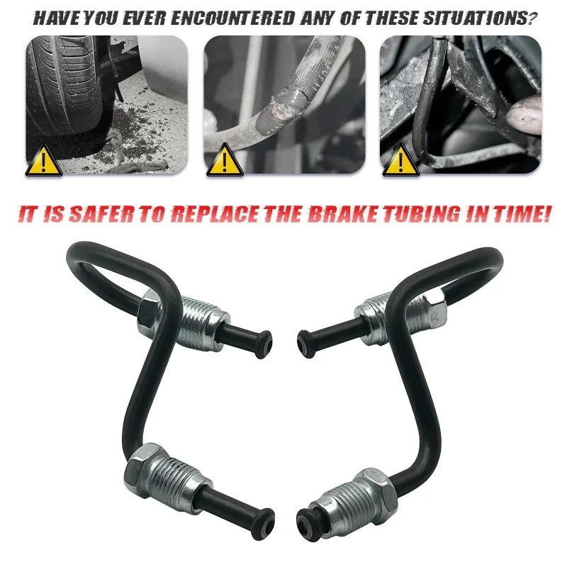 

2Pcs Car Brake Line Pipes Left Right Rear Brake Caliper For VW Golf 5 6 GTI Audi A3 TT Brake Pipes Pair 1K0611763F 1K0611763E