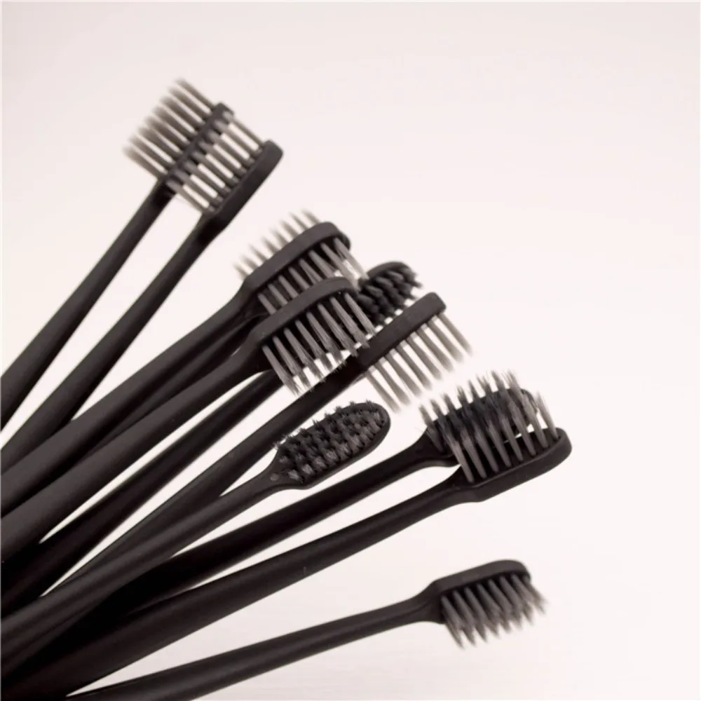 Disposable Toothbrush Hotel Toiletries Household Bamboo Charcoal Soft Hair Straw Dental Kit Single Random Color 1PC