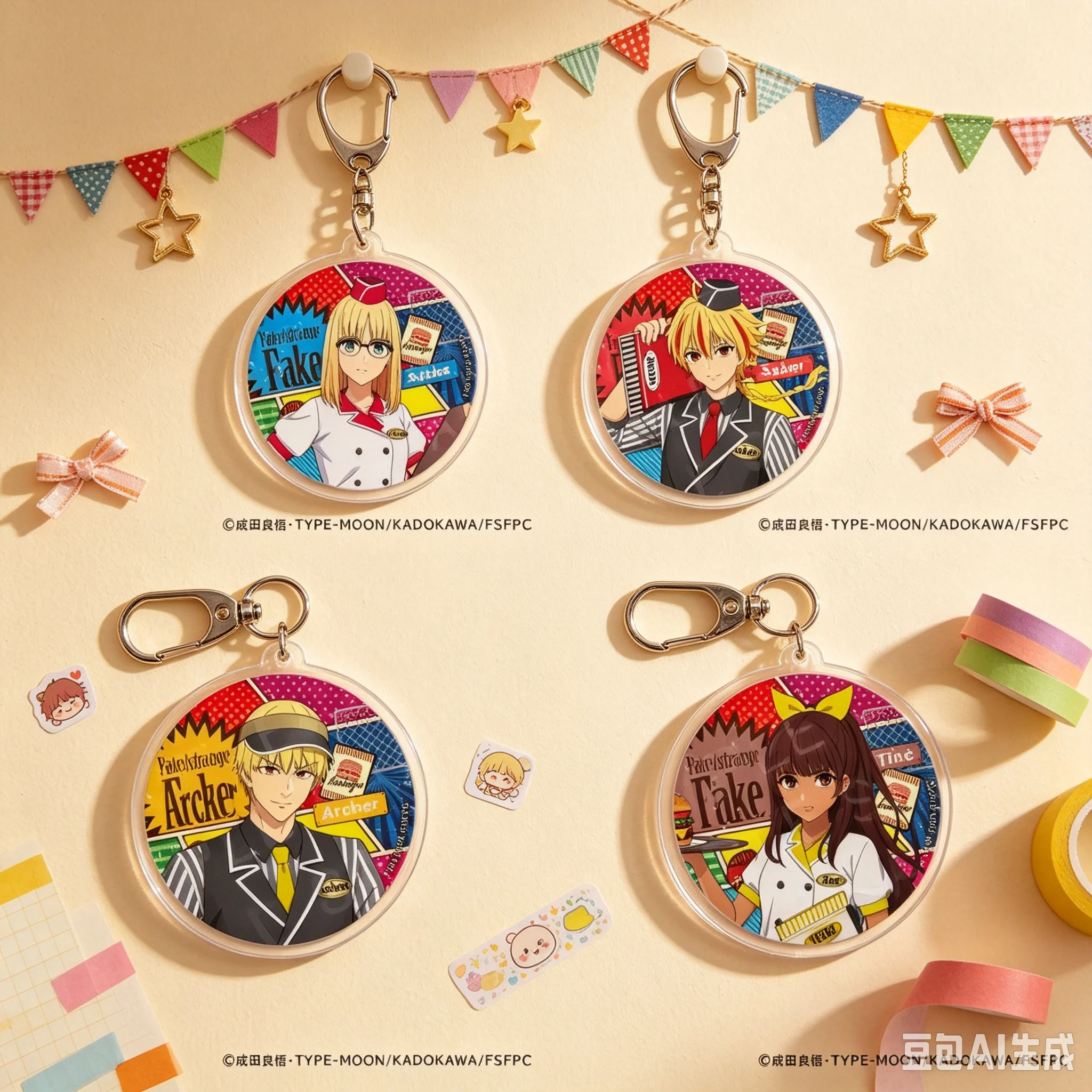 Backpack Pendant Anime Fate/Strange Fake Bag Pendant Gifts Jewelry Bag Acrylic KeyRing CLASSIC Gifts For Girls For Fans Keychain