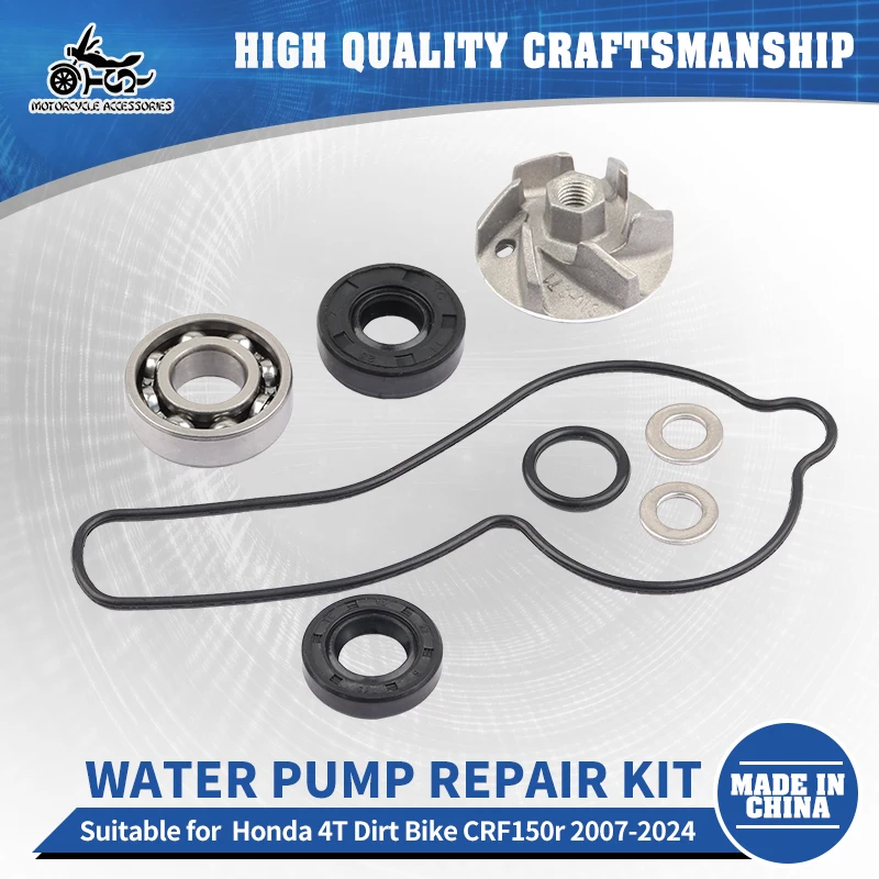 

SJ Motorcycle Accessories Water Pump Repair Kit With Bearings For Honda 4T Dirt Bike CRF150R CRF150 RB Big Wheel 2007 - 2024