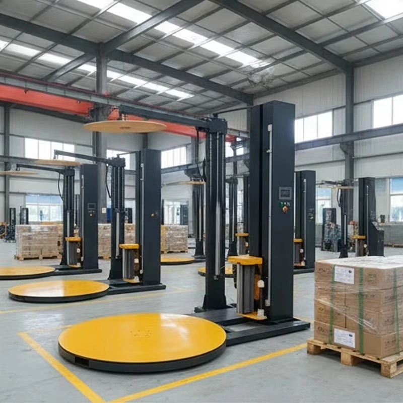 Pallet Wrapping System Fully Automatic Turntable Stretch Film Wrapper Pre-Stretch Industrial Machine for Warehouse Logistics
