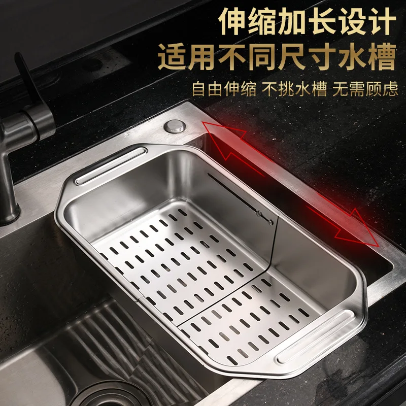 Sink Kitchen Foldable Drain Rack Dishes Vegetables 2
