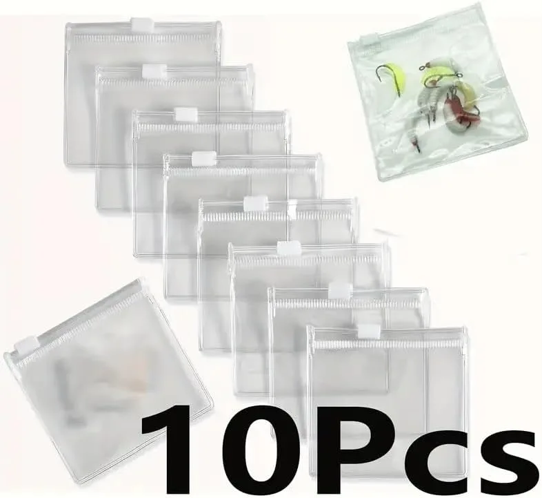 10Pcs Jewelry Storage Rolls with Slide Lock, Reusable Zipper Bags for Accessories Travel Essentials Pill Organizer Multifunctional Organizer Kit
