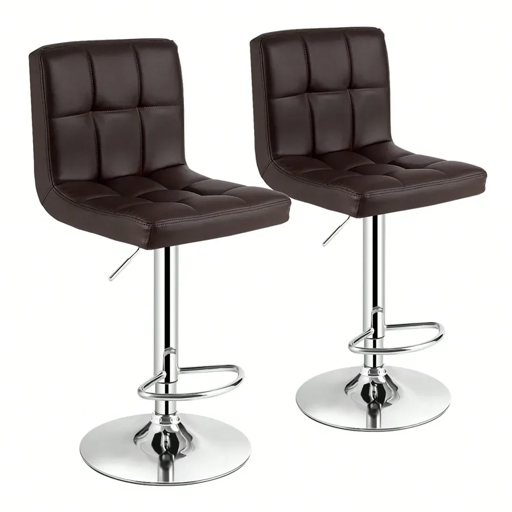 

Bar Stools Sillas Para Barra AltaAdjustable Bar Stools PU Leather Swivel Kitchen Counter Pub Chair