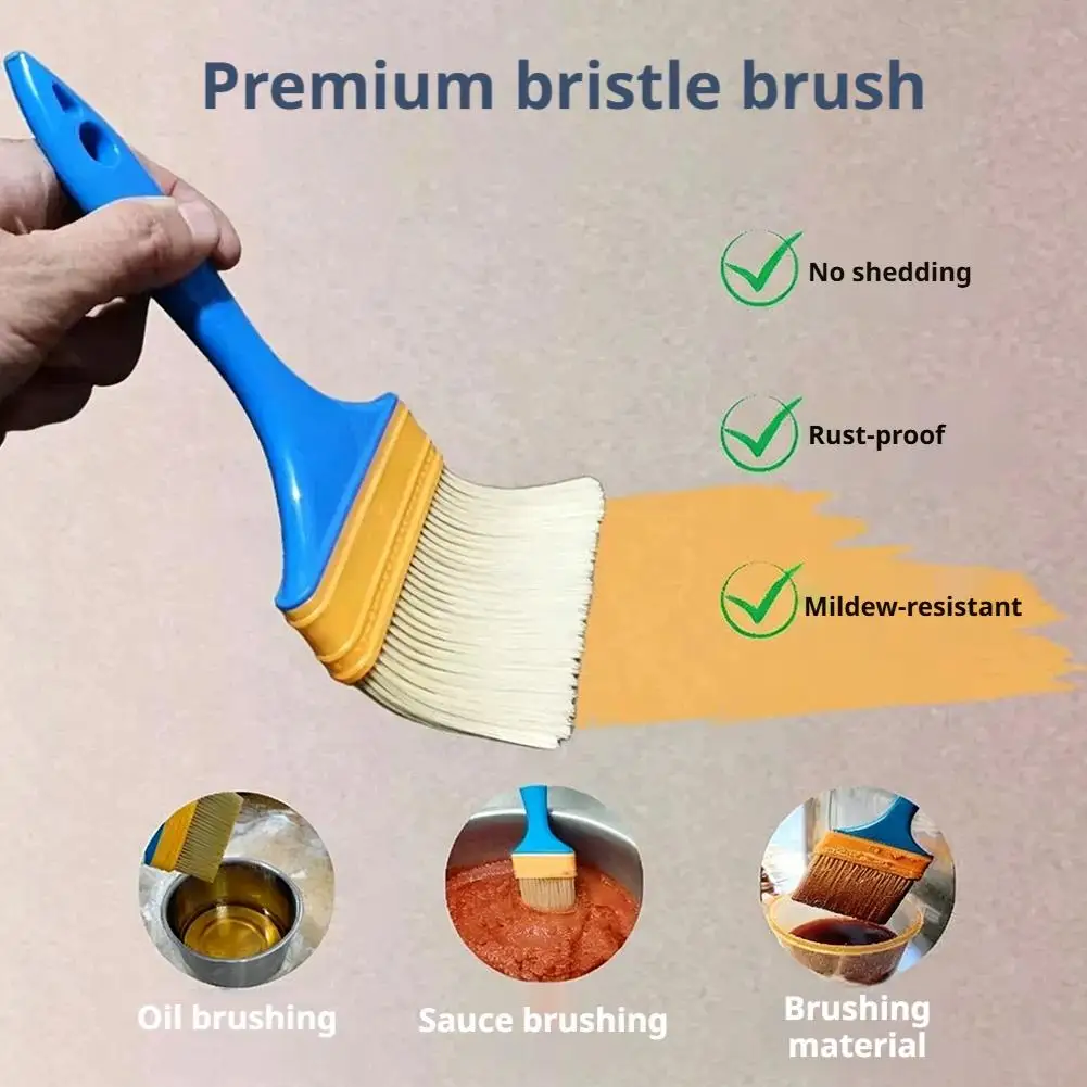 High Temperature Nylon Paint Brush Soft Plastic Bristle Non-Shedding Coating Cleaning Brush Tool