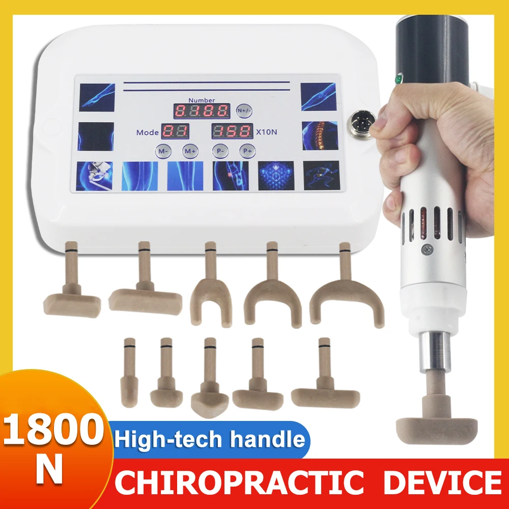 1800N Electric Chiropractic Adjusting Tool Adjustable Intensity Therapy Correction Massage Gun Spine Health Care Waist