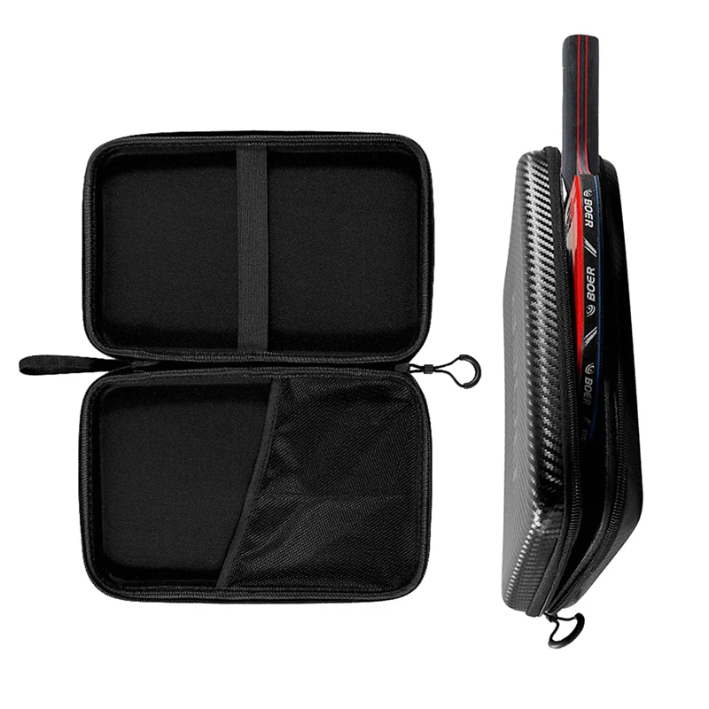 1pc tênis de mesa bat capa paddle eva saco ping pong casos zip bolso pacote 290x195x50mm raquete sacos capas à prova dwaterproof água