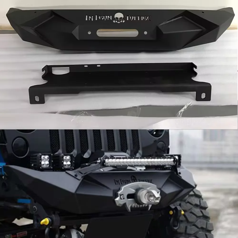 Angry Front Bumper Steel for Jeep for Wrangler JK 2007-2017 J254 LantSun 