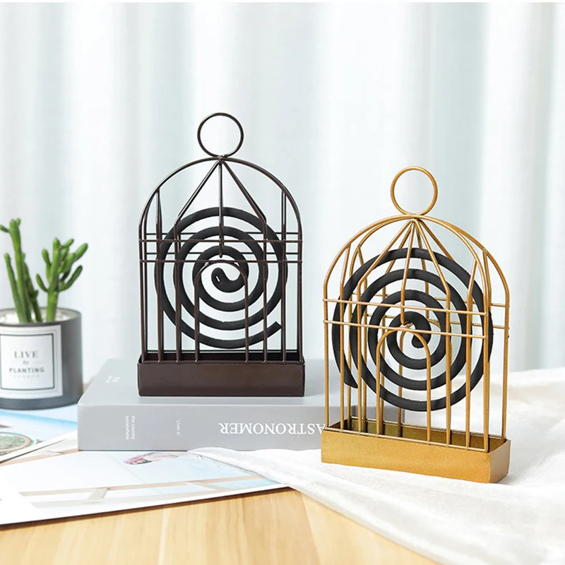 Nordic Style Iron Art Bird Shape Mosquito Coil Holder Incense Shelf Home Mosquito Repeller Holder Ornament New