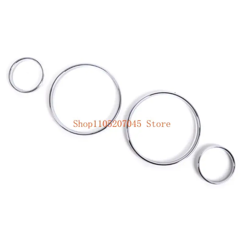 37cd كروم فضي اللون عداد السرعة مقاييس حلقات الاتصال الحافة الحافة لإطار حلقات عداد السرعة E39 E38 E53