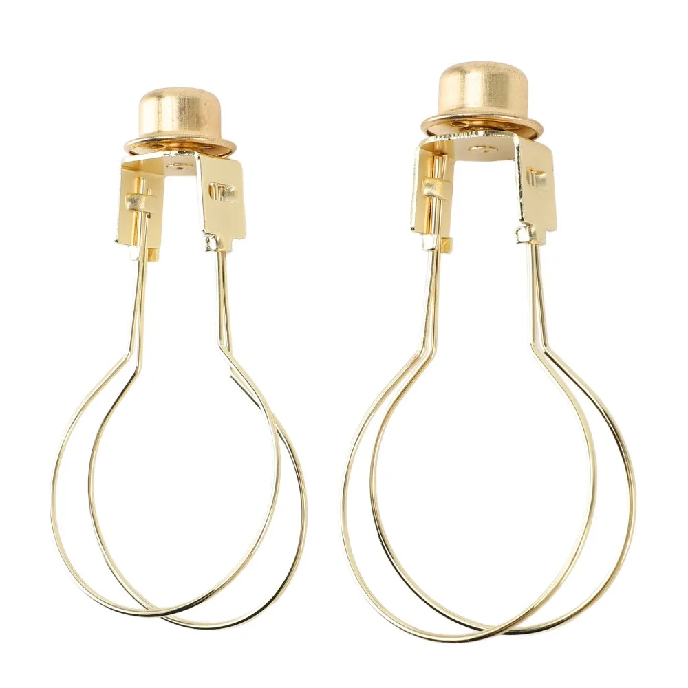 4pcs Convenient Iron Bulb Clip Adapter 4.3 x 2.1in Lamp Shade Holder Lampshade Harp Holder For Table Lamp