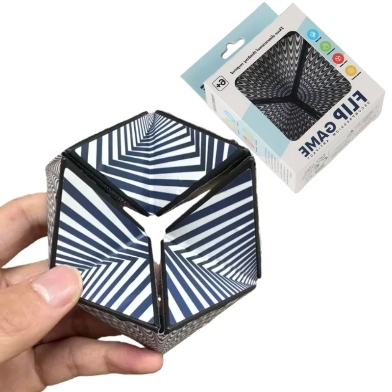 Versatile Unlimited 3D Stereo Geometry Magic Cube Decompression Tool Children's Puzzle Toys Office Stress Relieving