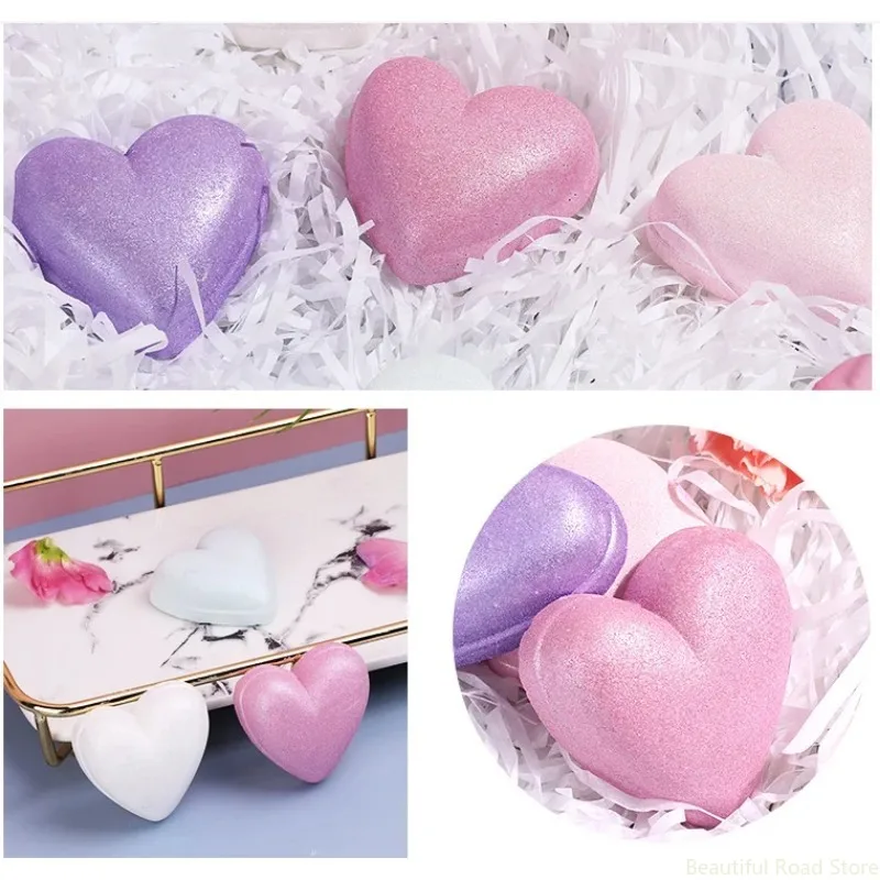 Forniture per il Bagno sfera di sale Da Bagno a forma di cuore esplosivo 30G bomba Da Bagno per la pulizia del corpo Love Salt Bombe De Bain Sali Da Bagno Salt