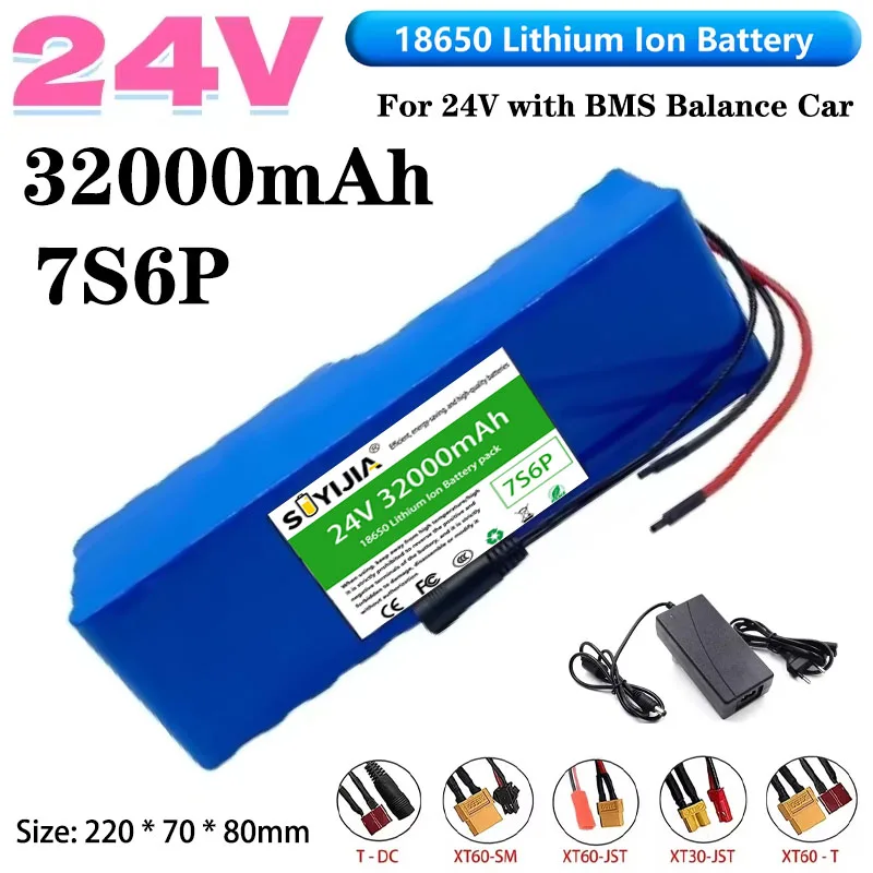 

Pour 24V Avec BMS Balance Car 7S6P 29.4V 32Ah Li-ion Batterie Rechargeable