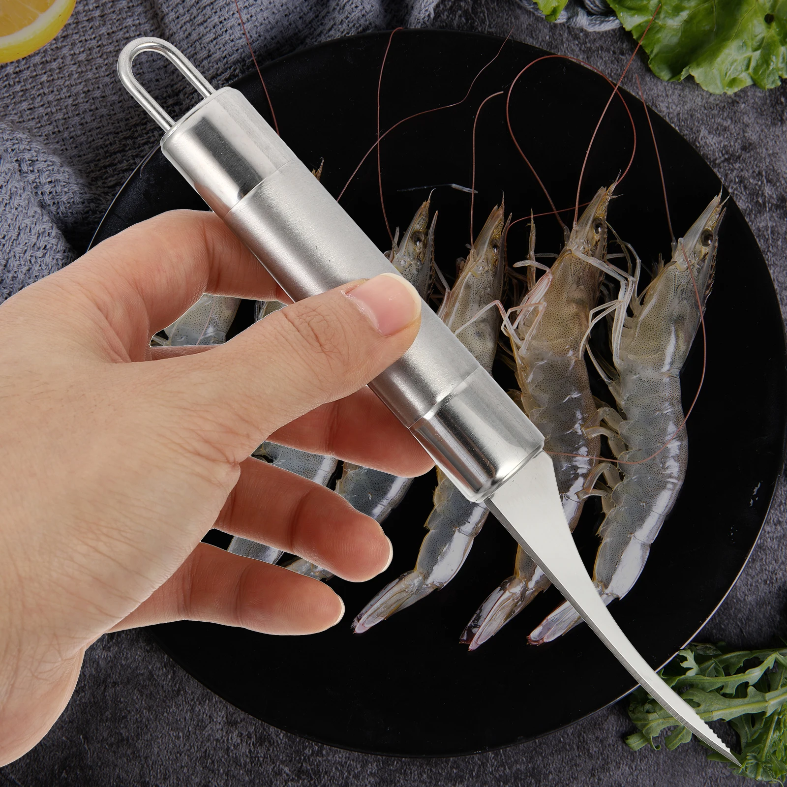 

2Pcs Shrimp Peeler Tool Premium Material Ergonomic Design Rust Free Lightweight Portable Home Restaurant Use Shrimp Tool