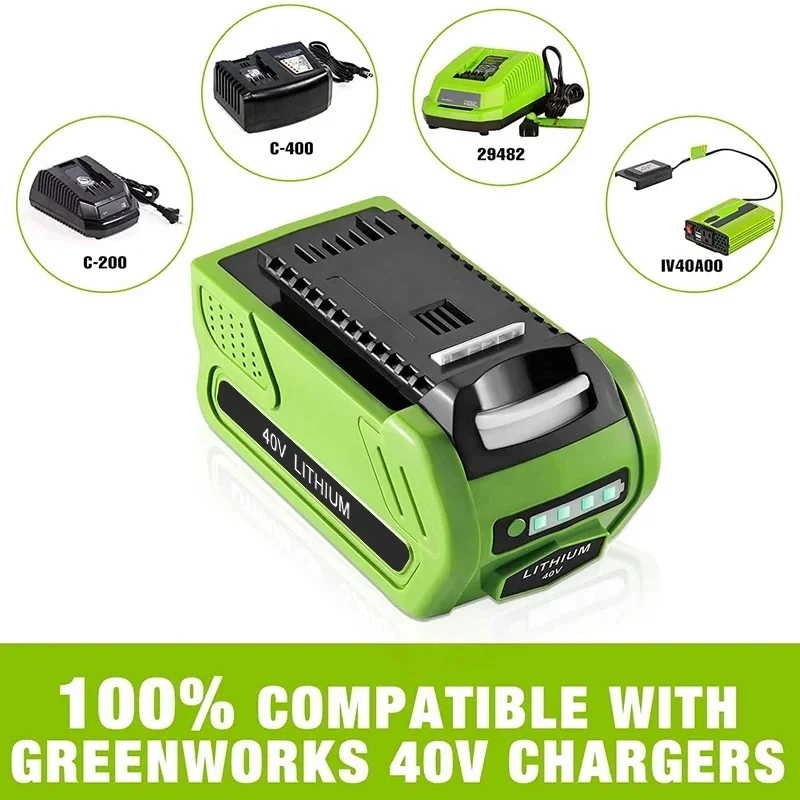 Hot 6000mAh G-MAX 40V Li-ion Replacement Battery for GreenWorks 20302 20672 20202 20322 20262 29302 29463 Rechargeable Battery