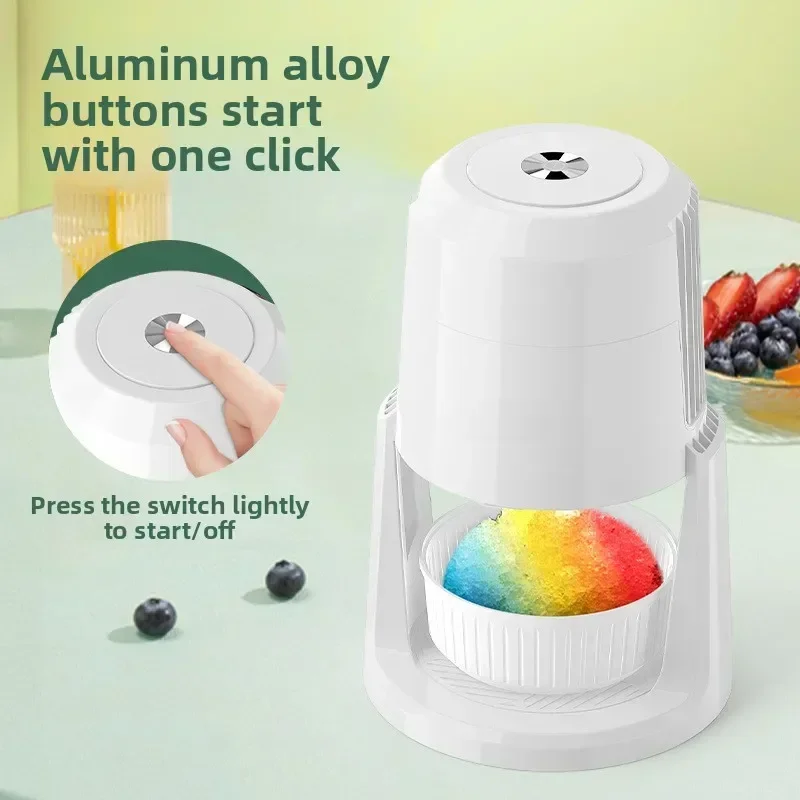 

220V Automatic Ice shavers Small household electric ice Shaved Machine two speed Adjustable ice shaving machine ice Crusher