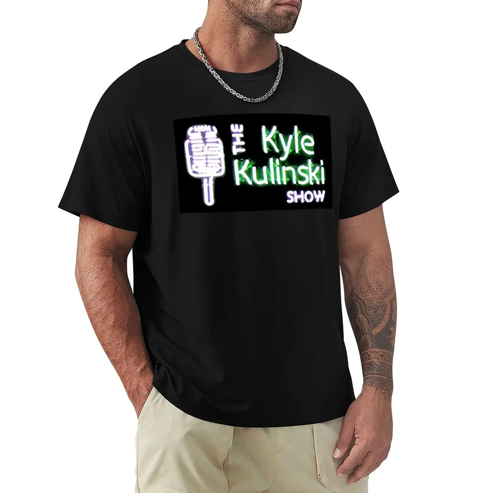تي شيرت The Kyle Kulinski Show ملابس رائعة بالإضافة إلى المقاسات السوداء للرجال