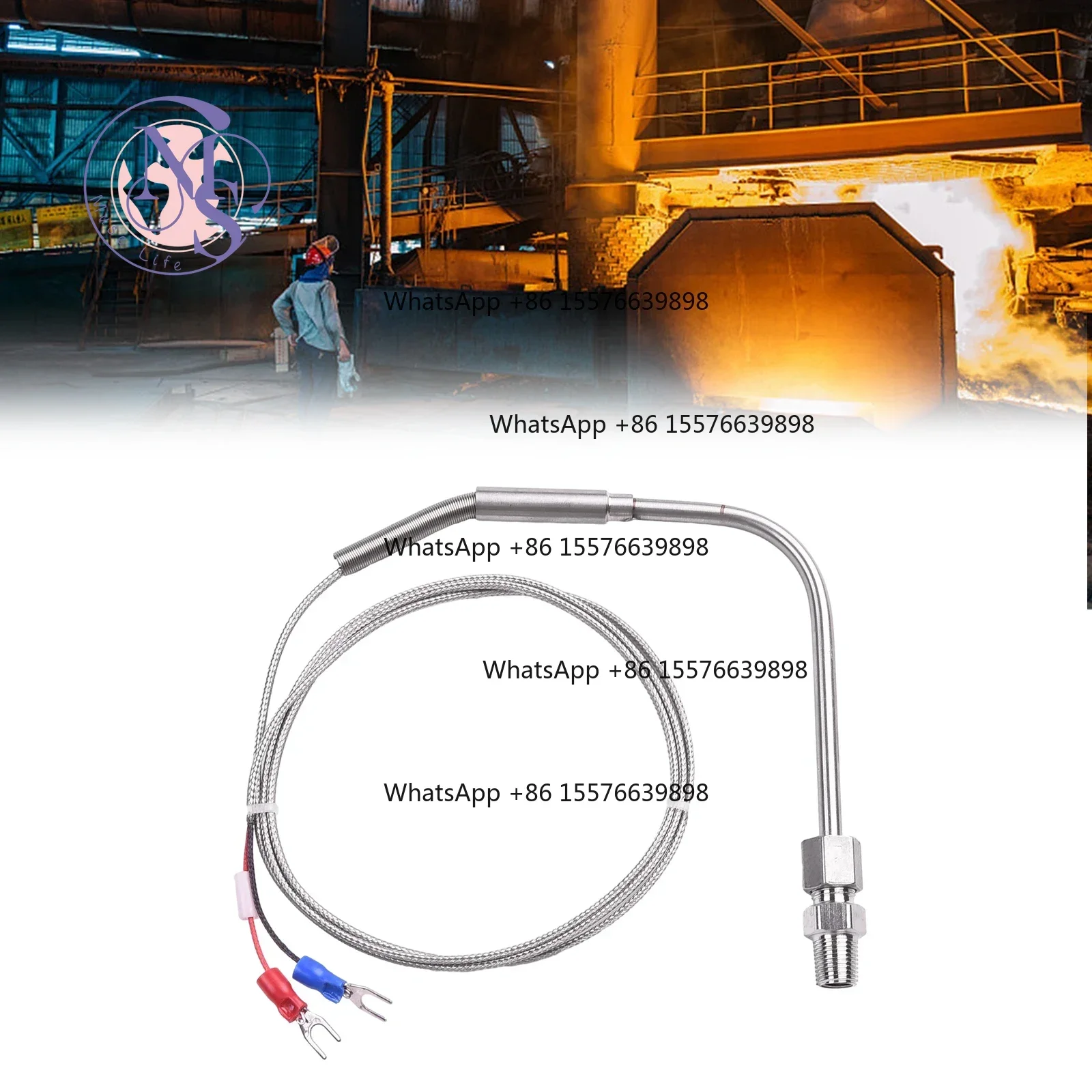 ZOCI-FOR-K Type EGT Thermocouple Temp Sensor Stainless Steel Braid Probe Replacement Parts