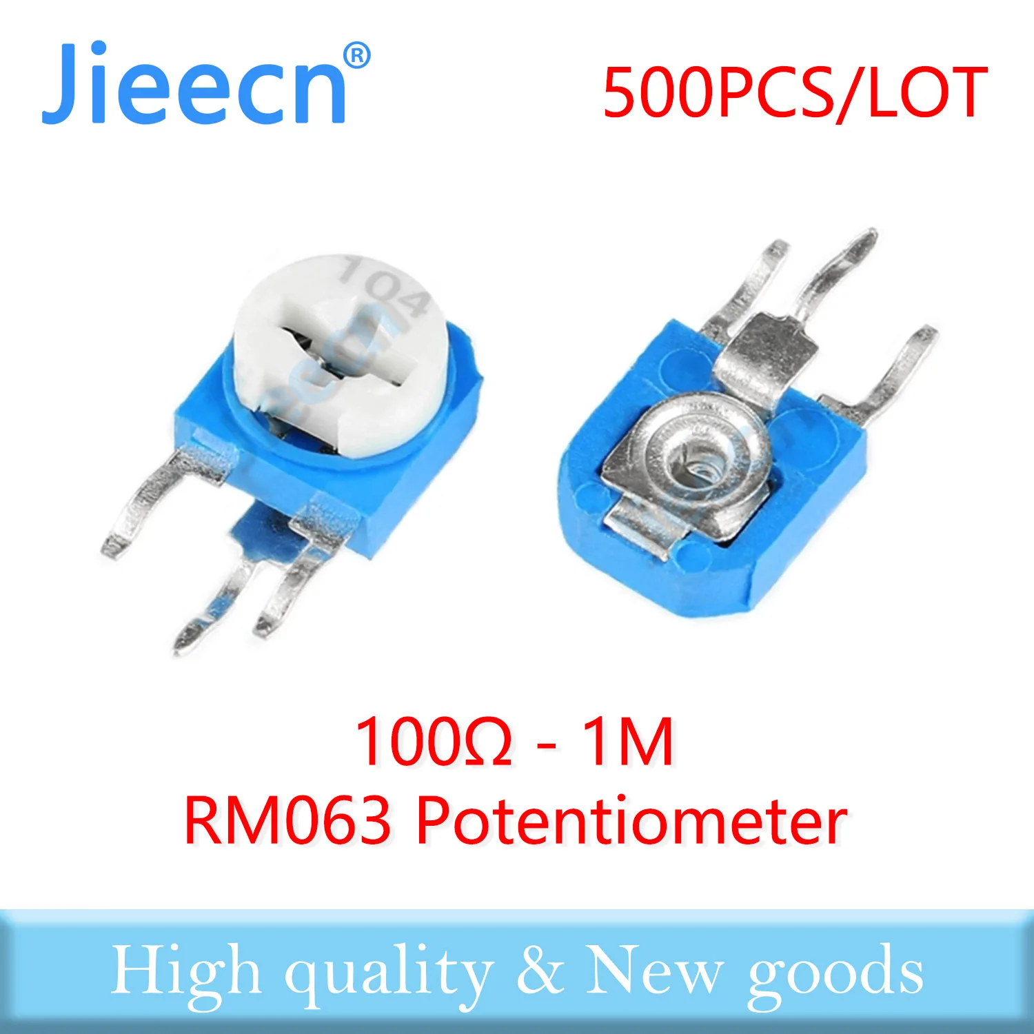 

500PCS RM063 RM063-101 100R 200R 500R 1K 2K 5K 10K 20K 50K 100K 200K 500K 1M Trimpot Trimmer Potentiometer Chinese High Quality