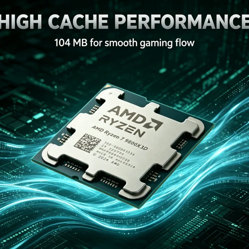 Gaming Desktop Processor AMD Ryzen7 9800X3D 8‑Core 16‑Thread 4.7GHz 96MB L3 Cache 4NM Socket AM5 DDR5 120W Without Cooler