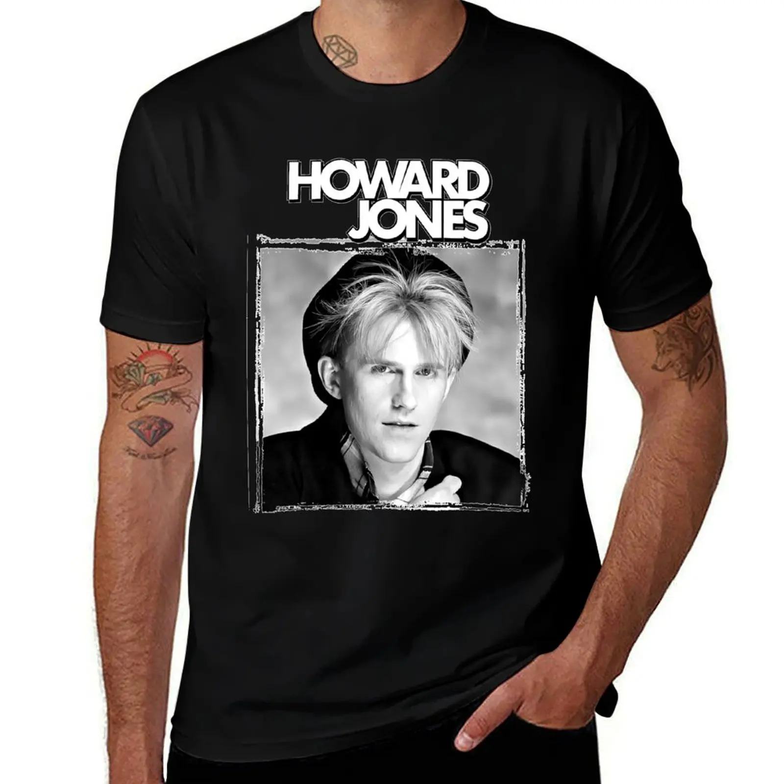 

Howard Jones T-Shirt oversizeds basketball graphic tees vintage t shirts shirts graphic tee mens plain t shirts