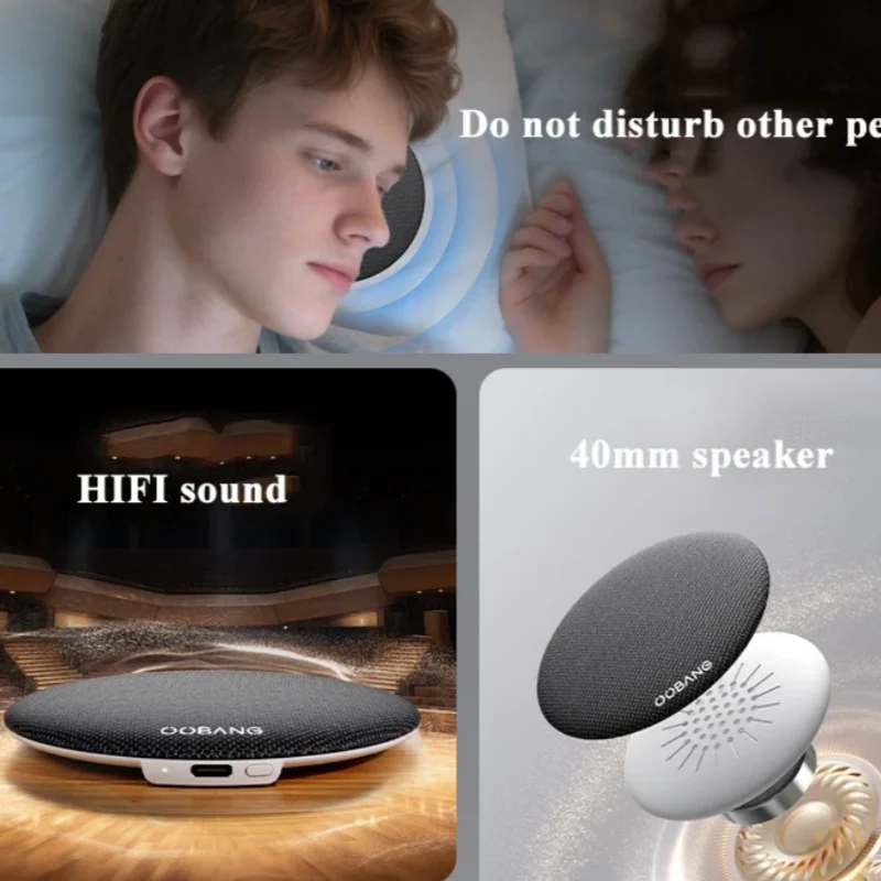 

Беспроводная Bluetooth 5.4 подушка-колонка для сна с Hi-Fi звуком, мини-проигрыватель для глубокого сна с долговечным аккумулятором