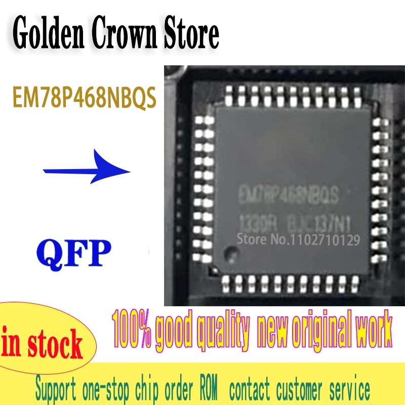 EM78P468NBQS EM78P468NBQJ EM78P468N EM78P468 LQFP-44 1PCS/lot