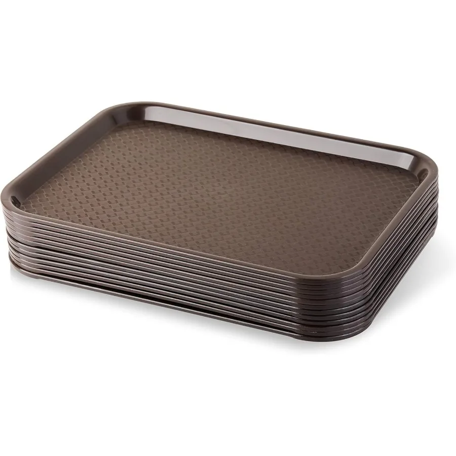 

Fast Food Tray, Set of 12 (Brown, 10 x 14 Inch)