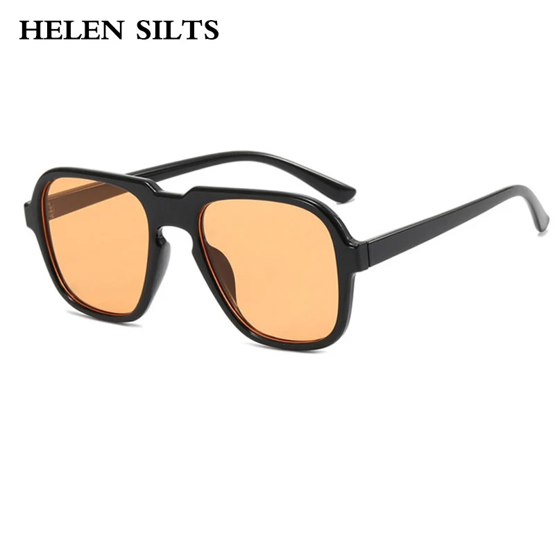 

Retro Square Sunglasses UV400 Clear Ocean Gradient Lens Fashion Shades Unisex Punk Style Sun Glasses