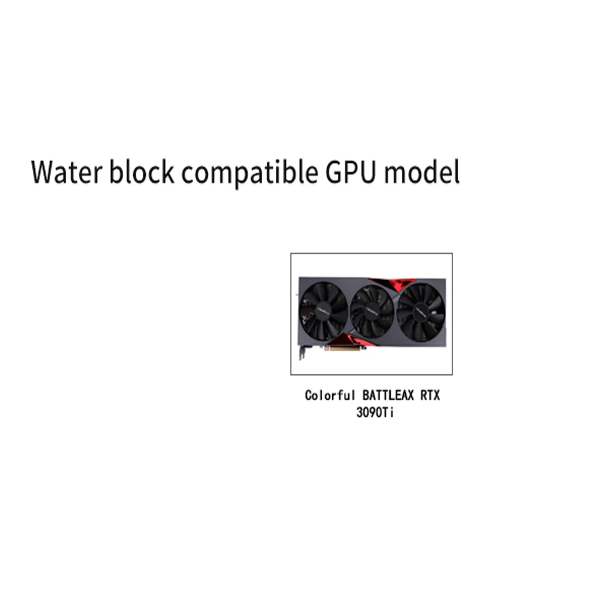 Barrow GPU Water Block For VGA Colorful BATTLEAX RTX 3090Ti  Graphics Card Cooler 5V ARGB 3PIN