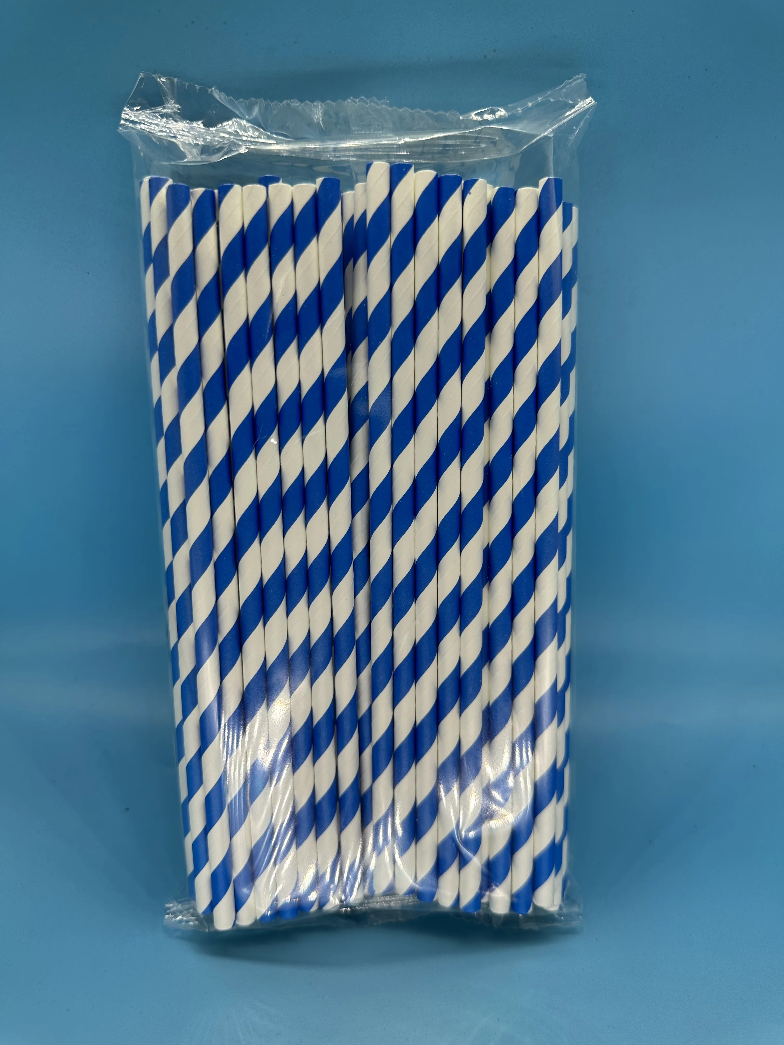 

5,000 Blue and White Stripes Paper Straws, Can be Used for Juice, Enjoy The American Victory