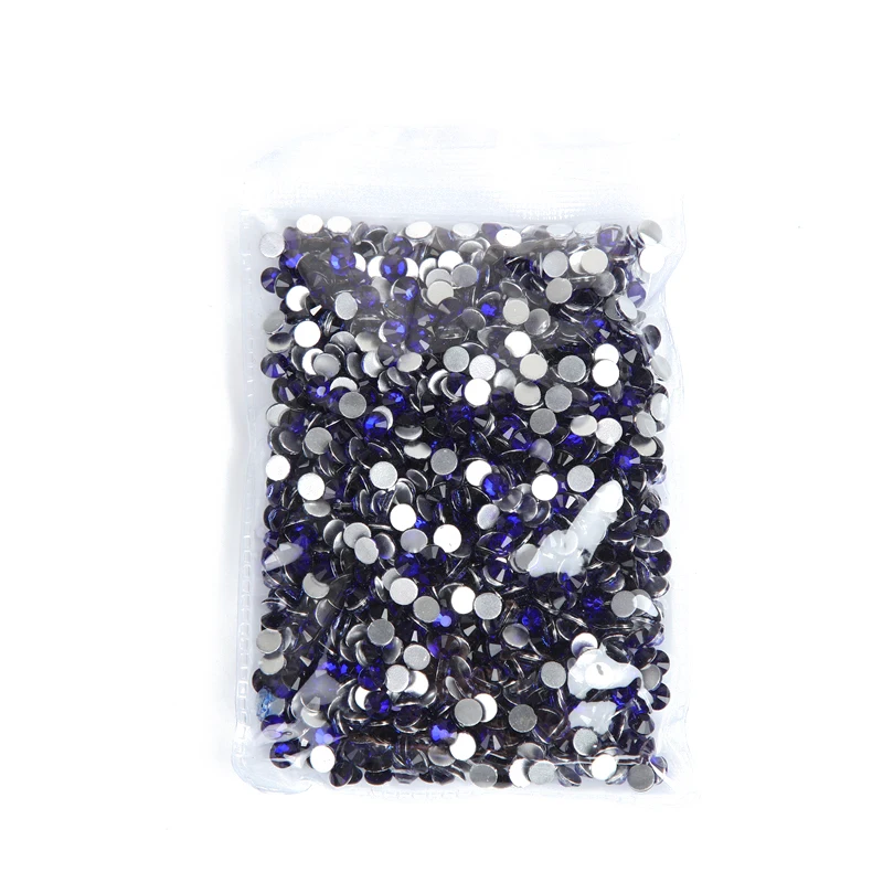 1440PCS SS4-30 Royal Blue Glass Nail Art Decorations Non Hotfix Flat Back Rhinestones Stones Crystals Strass DIY Garment