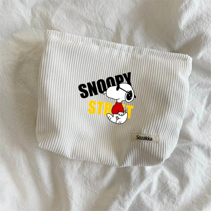 Snoopies Dog Makeup Bags for Women Anime Large Capacity Cosmetic Storage Bag for Women Girls Handbag Organizer Case Ladies Bag