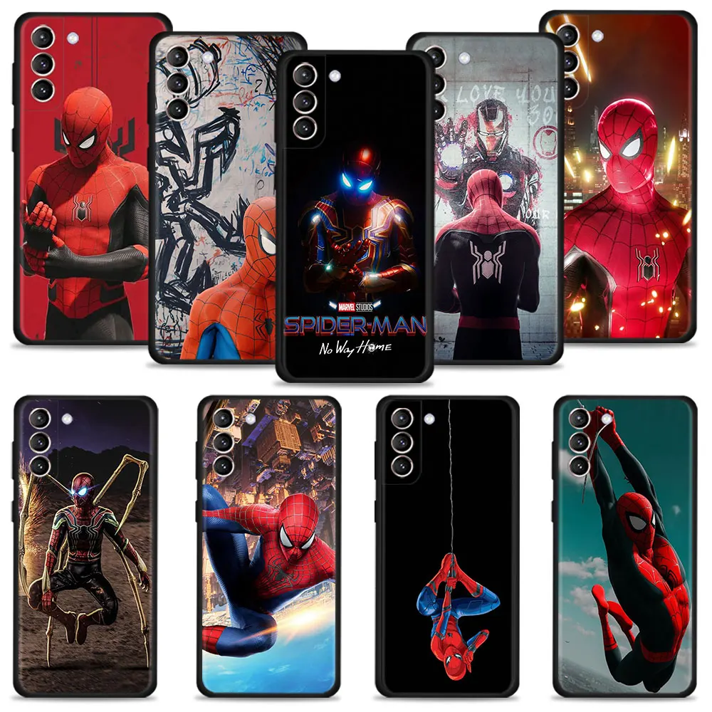 Marvel SpiderMan Miss Iron Man Shell For Samsung Galaxy S24 S23 S22 S21 S20 Ultra FE S10 Plus Note 20Ultra 10 Plus Case