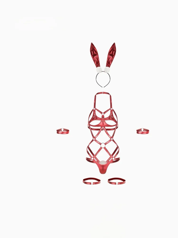 

Sexy Original Design Velvet Rabbit Girl orm Hollow out Pyjamas Lace Cute High Waist ort Pants Spring 2025