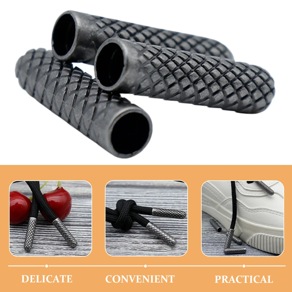 

10 pcs Bullet Head Sneaker Metal Tips Decorative Aglets Replacement End Caps For Casual Shoes Diy Repair Shoelaces Tips Metal