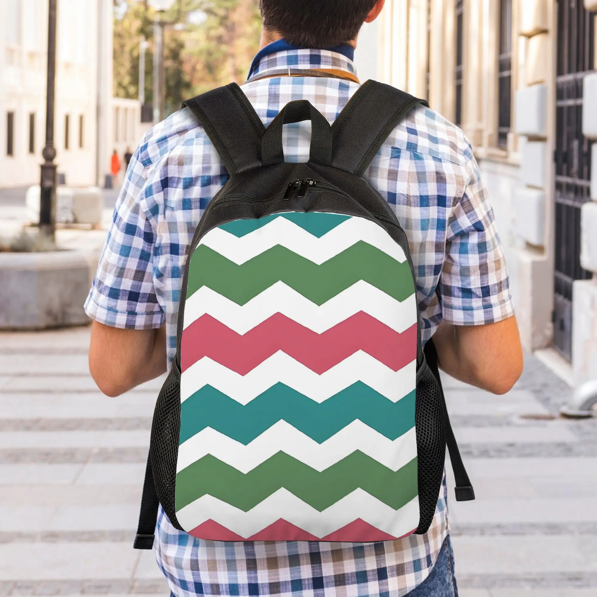 

Back to school season Personalised Venusaur Chevron Daypack Pokemon Male Lady Schoolbag Backpack