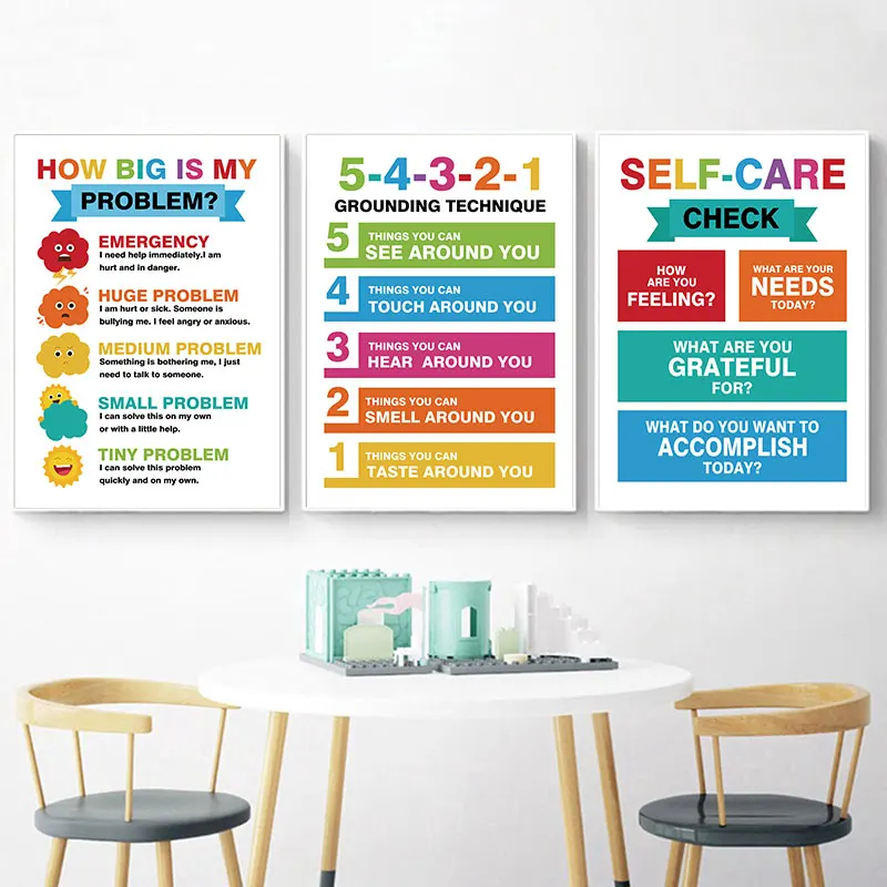 Colorful Education Quotes Canvas Art Poster Prints Interesting Wall Decorative Picture for Nursery Bedroom Modern Home Decor