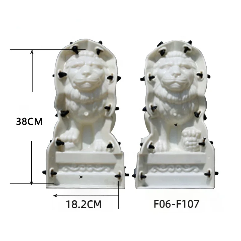 

s#A Bestseller ABS Plastic Lion Statue Decorative Concrete Mold Balustrade Decorative Statue Mold Casting Construction Mold