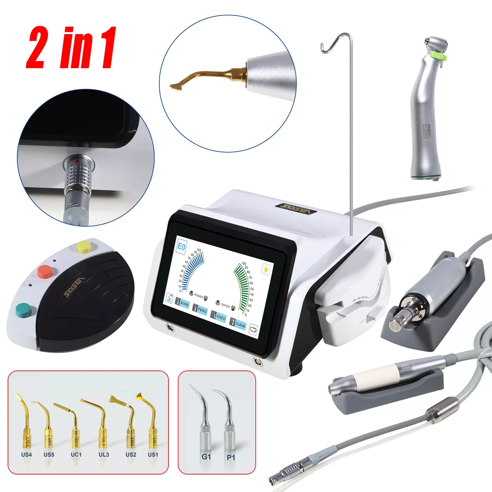 Dental Piezo Surgery & 2 IN 1 SURGIC TOUCH Implant Motor Bone Cutter